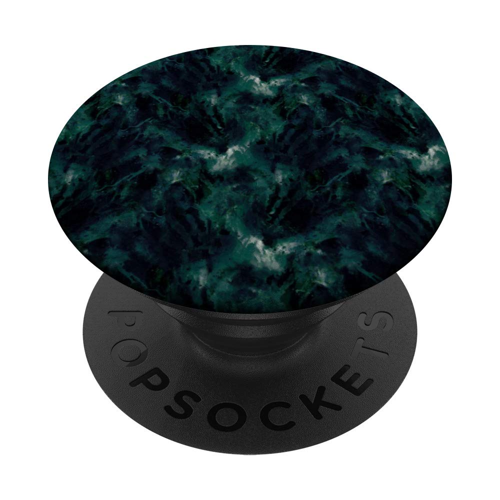 Natural Moss Green & Black Swirl Art Painting PopSockets PopGrip - Swappable Phone & Tablet Grip for Artists, Nature Lovers & Tech Enthusiasts | Perfect for Daily Use, Travel & Creative Workspaces