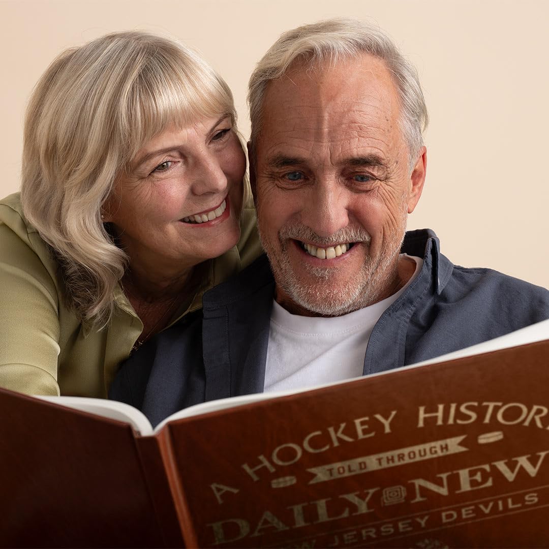 Personalized NHL Ice Hockey History Book - Custom Gold Embossed Name - A3 Large Deluxe Hardcover - Unique Sports Memorabilia Gift for Hockey Fans | Perfect for Anniversaries, Retirement Gifts & Sports Collectors