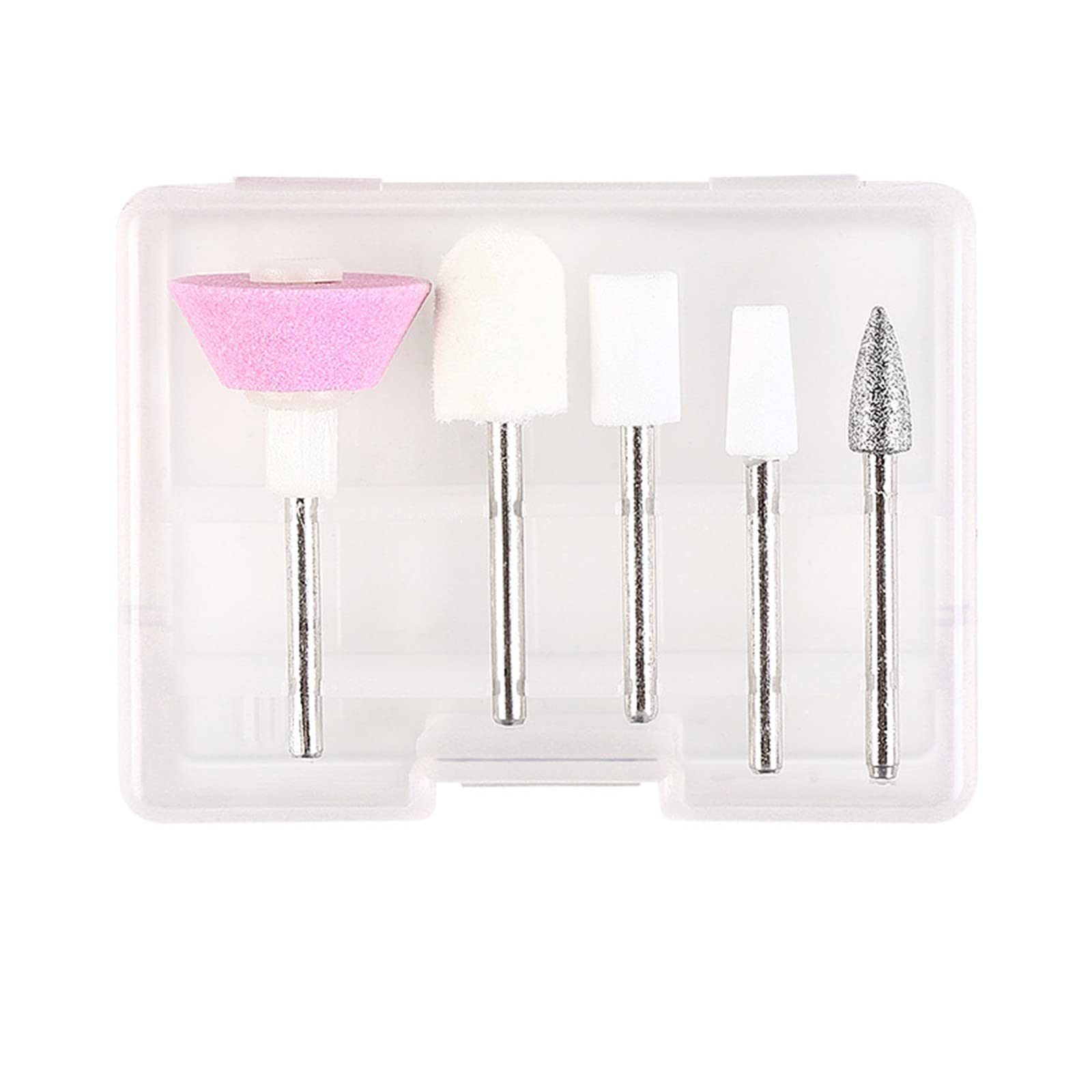 5PC Carbide Nail Drill Bits for Gel Polish - Professional Nail Sanding Bands & Polishing Tools for Manicure & Pedicure - Perfect for Salon, Home Use & DIY Nail Art (One Size)