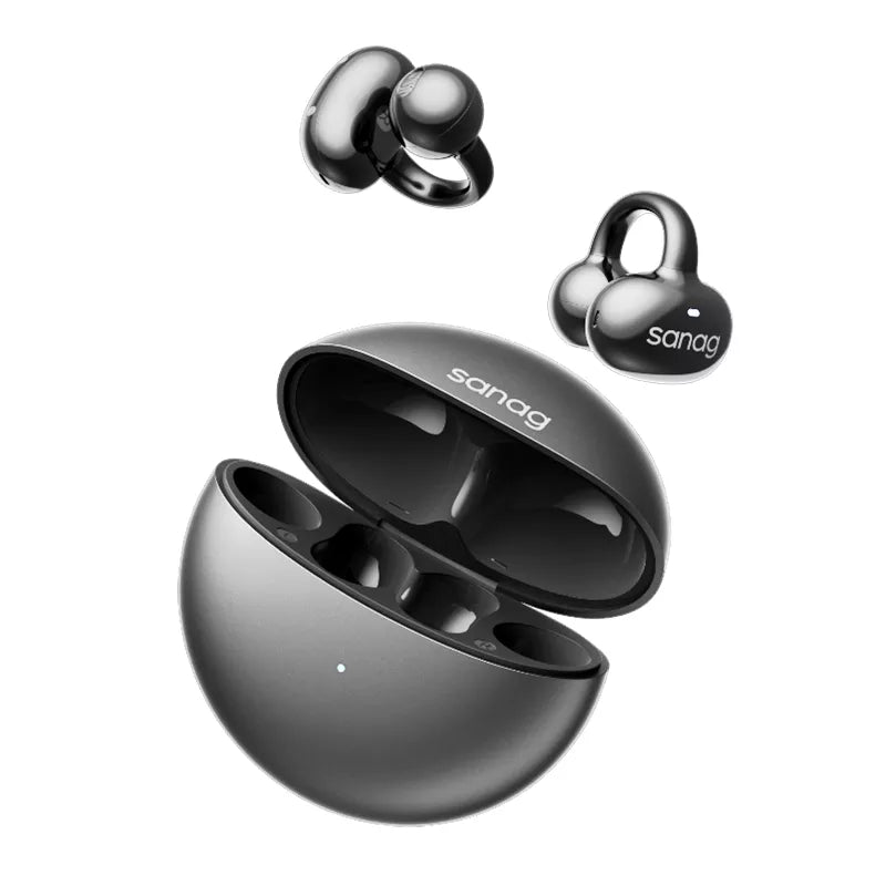 Sanag S6S Wireless Bluetooth Ear Clip Headphones with Air Conduction Technology - Perfect for Running, Cycling, Workouts & Outdoor Activities