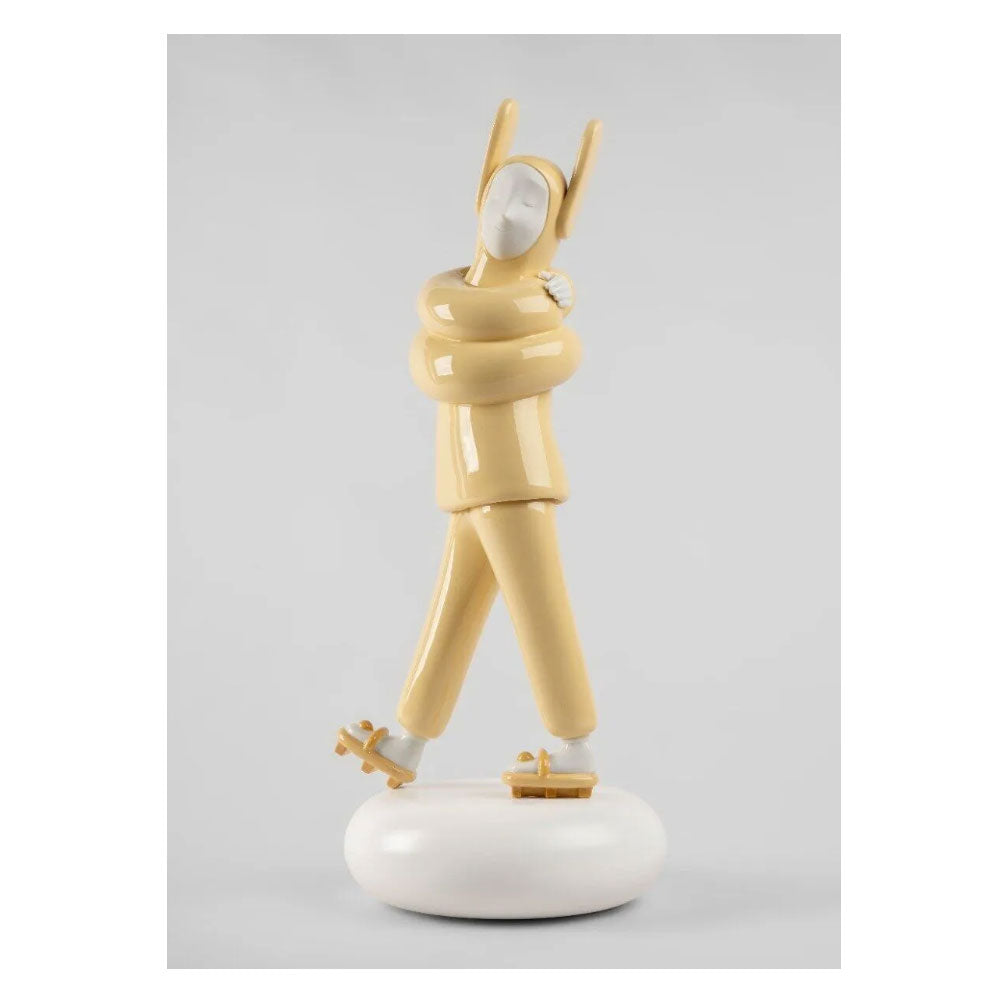 Jaime Hayon Yellow Embraced Sculpture - Modern Art Decor for Home, Office & Gift Giving