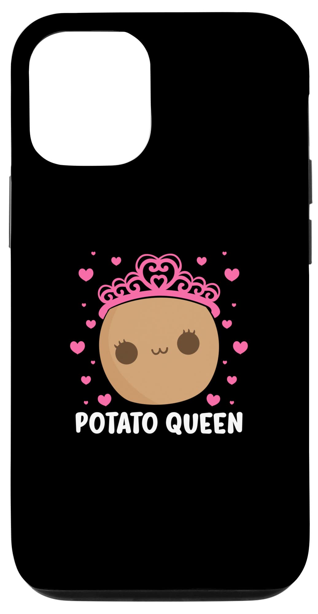 iPhone 12/12 Pro Case - Funny Potato Queen Design - Protective Phone Cover for Potato Lovers - Perfect Gift for Gamers, Foodies & Pop Culture Fans