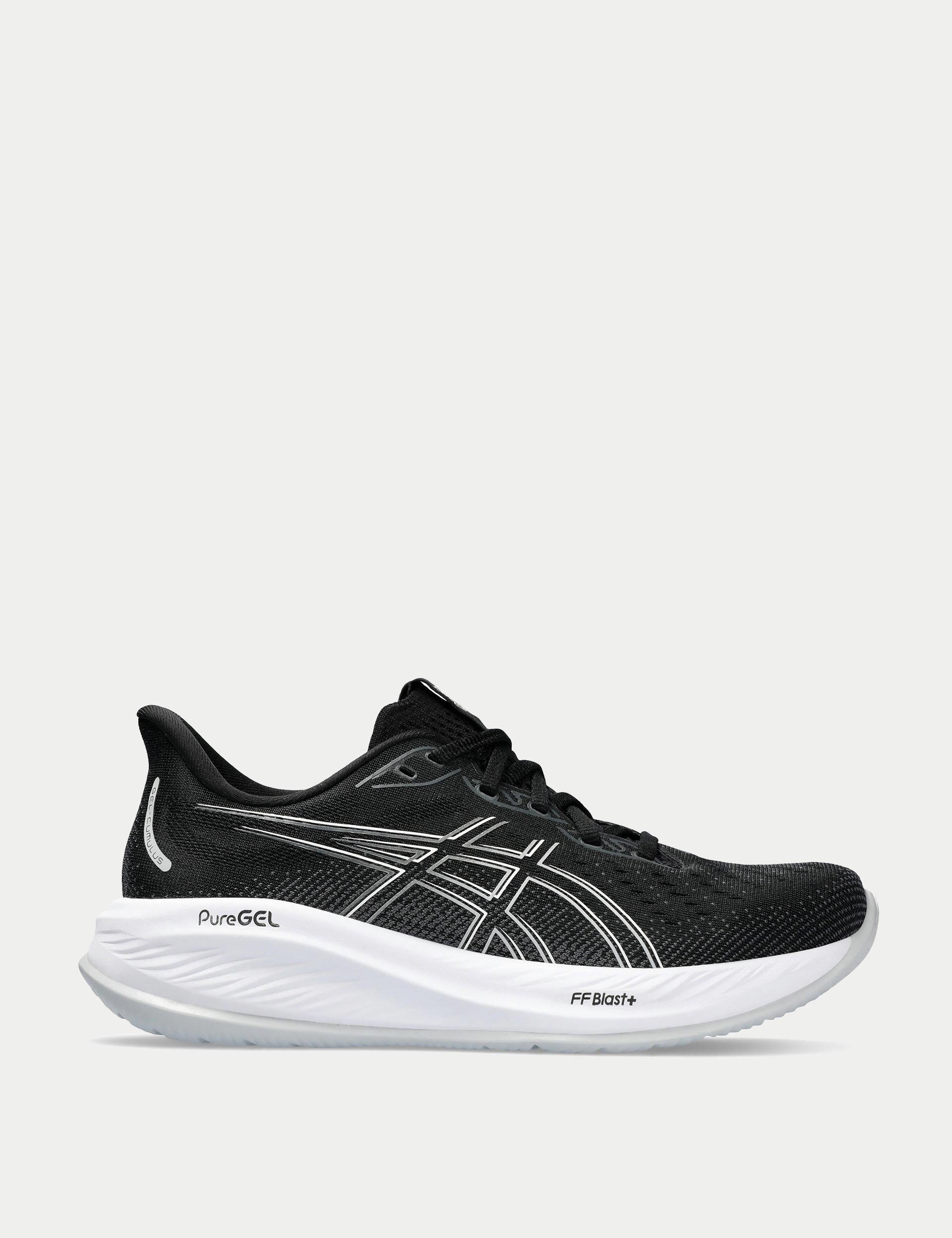 ASICS Gel Cumulus 26 Running Shoes for Men - Black/Concrete | Cushioned Road Running Sneakers for Neutral Runners | Perfect for Marathon Training & Daily Jogging