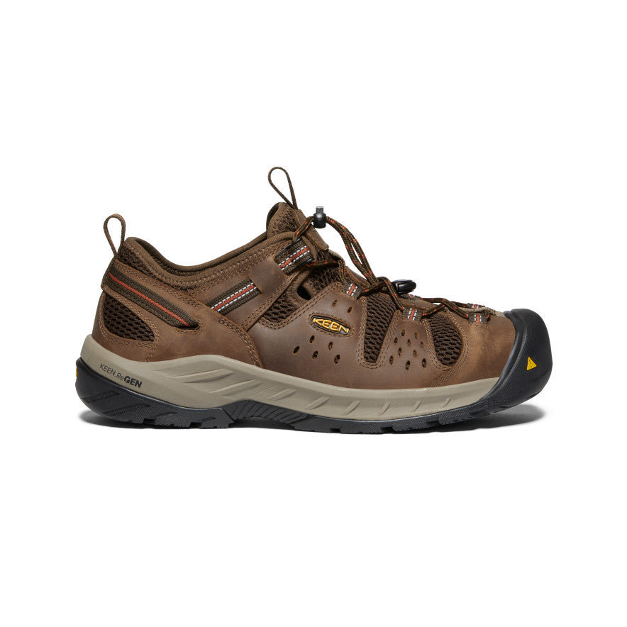 Men's Atlanta Cool II Steel Toe Work Boots - Shitake/Rust - Durable Safety Shoes for Construction & Outdoor Work