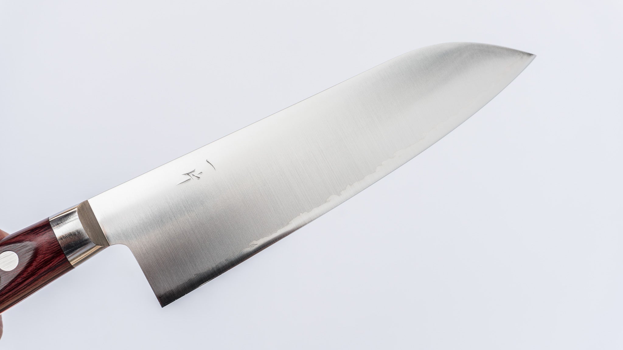 Hitohira TP Santoku Knife 170mm with Wine Pakka Handle - Premium Japanese Kitchen Knife for Slicing, Dicing, and Chopping Vegetables, Meat, and Fish - Ideal for Home Chefs and Professional Cooks