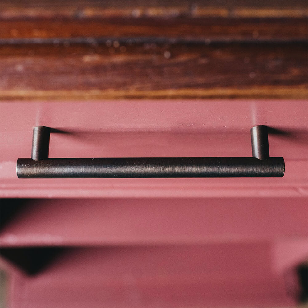 Vintage Distressed Antique Brass Drum Cabinet Pull Handle - Classic Drawer & Cabinet Hardware for Kitchen, Bathroom, Furniture Restoration & DIY Projects