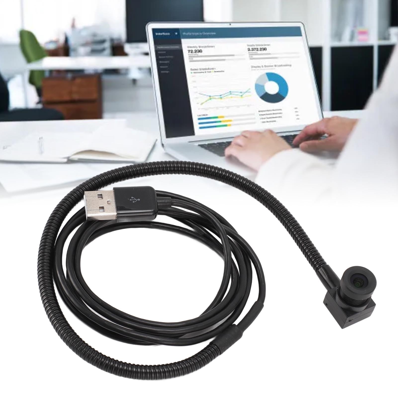 TIKATARER USB Webcam for Computer - 2MP Autofocus Camera with Eye-Level Positioning | Perfect for Video Conferencing, Live Streaming, Online Classes & Remote Work