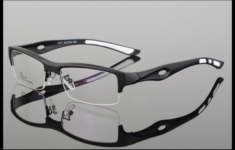 Bclear TR90 Half Frame Square Sports Eyeglasses for Men - Lightweight, Durable & Comfortable - Perfect for Running, Cycling & Outdoor Activities