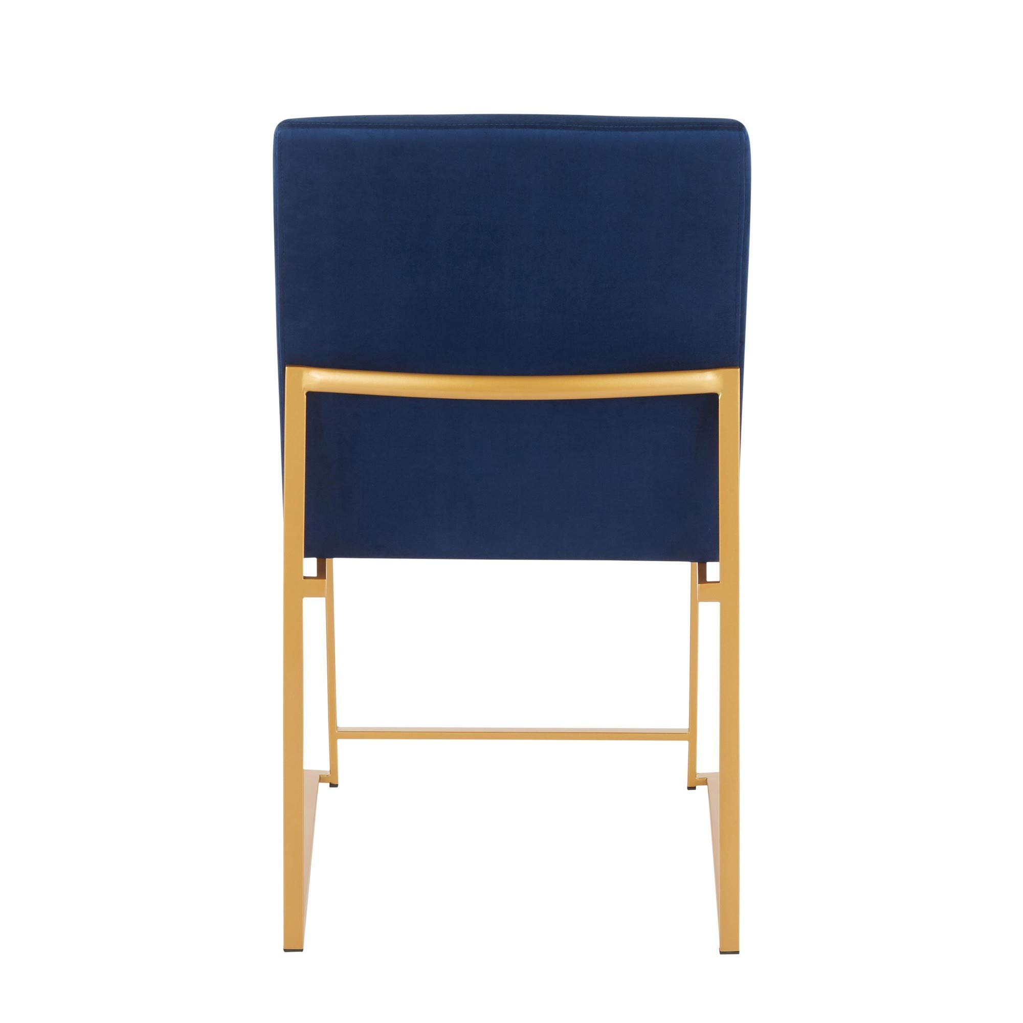 LumiSource High Back Fuji Dining Chair Set of 2 - Modern Upholstered Kitchen Chairs for Dining Table - Comfortable Contemporary Seating for Home, Restaurant & Office Use