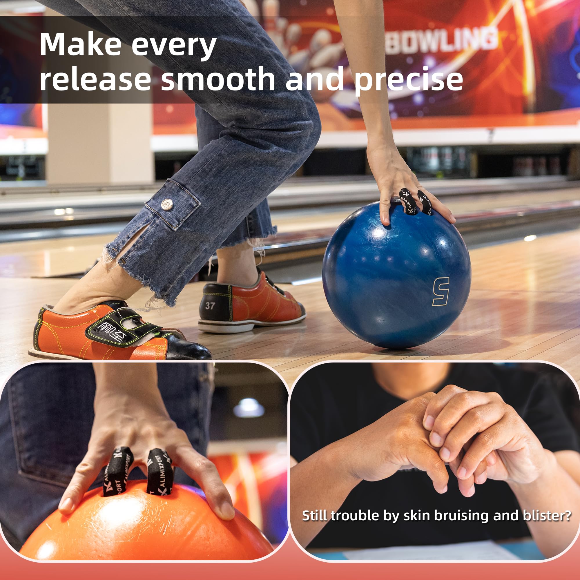 Premium Bowling Thumb Tape & Finger Protection - Non-Slip Grip Tape for Bowlers | Comfortable & Durable Bowling Accessories for Men & Women | Perfect for League Play, Practice & Tournament Use