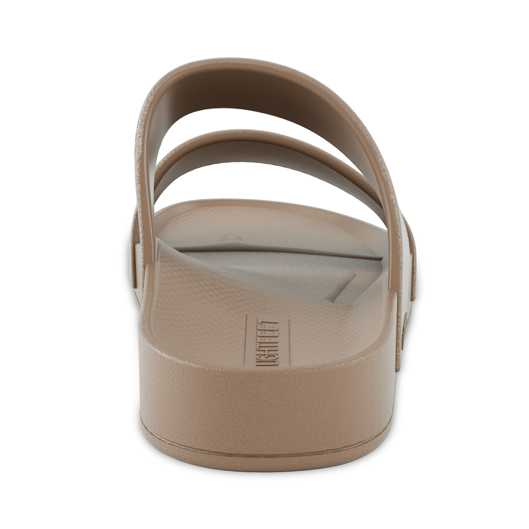 Lightfeet Double Strap Slides for Women - Comfortable Summer Sandals with Arch Support | Perfect for Beach, Pool, and Casual Outfits
