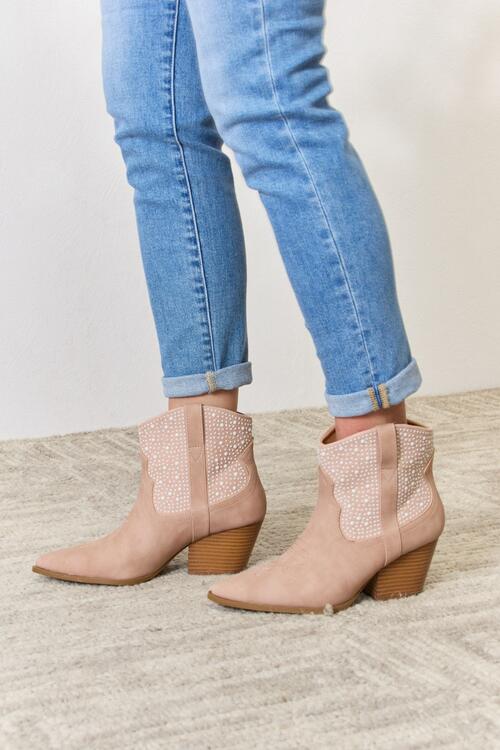 East Lion Corp Rhinestone Cowgirl Booties for Women - Stylish Western Ankle Boots for Country Dancing, Rodeo & Night Out