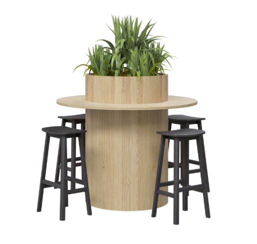 Stylish Carousel Bar Table - Modern Round Pub Table for Home & Outdoor Entertaining - Perfect for Patio, Deck, and Backyard Gatherings