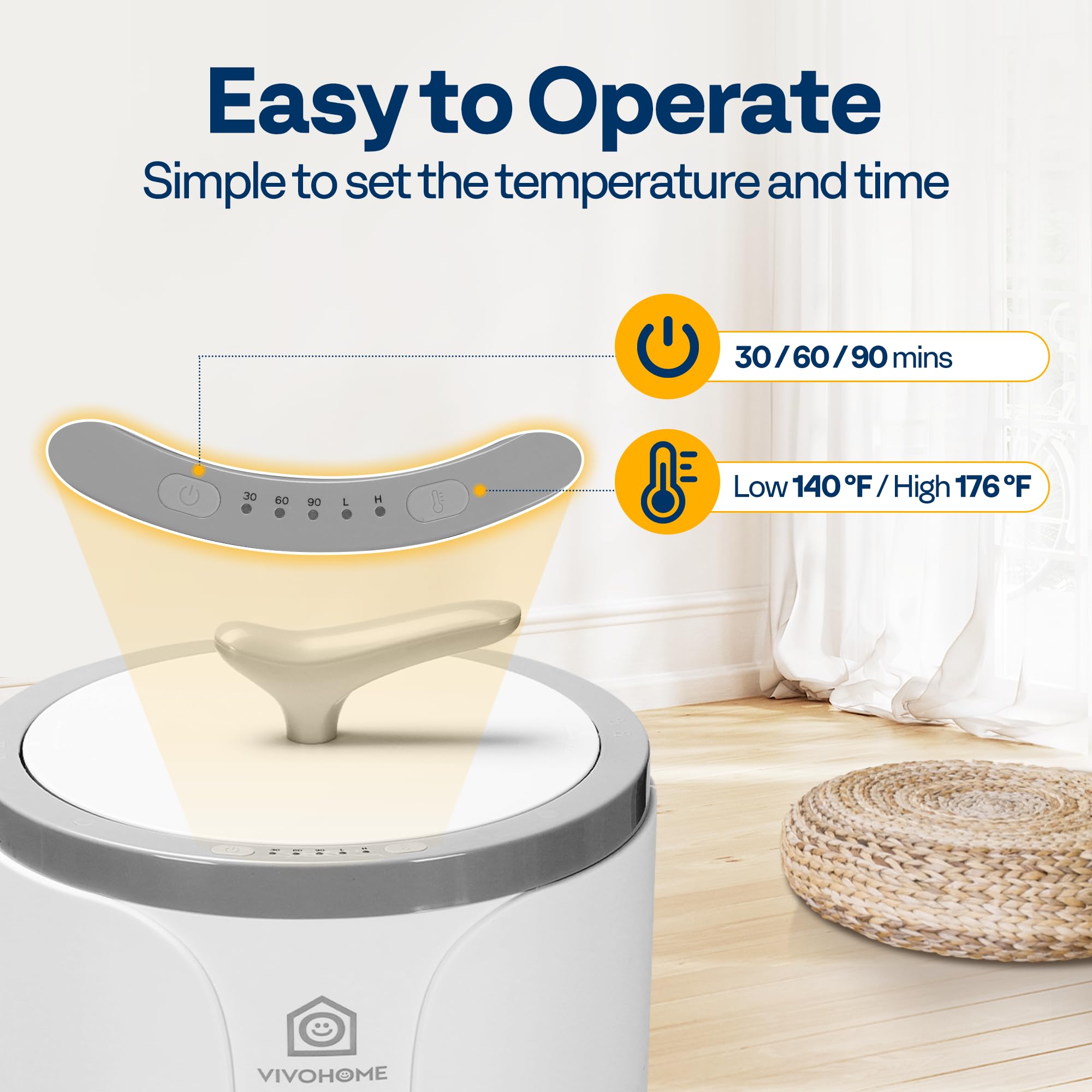 VIVOHOME 20L Large Electric Towel Warmer & Heater Bucket for Bathroom - Keep Warm Feature for Oversized Towels, Blankets & Bathrobes - Perfect for Spa, Home & Hotel Use