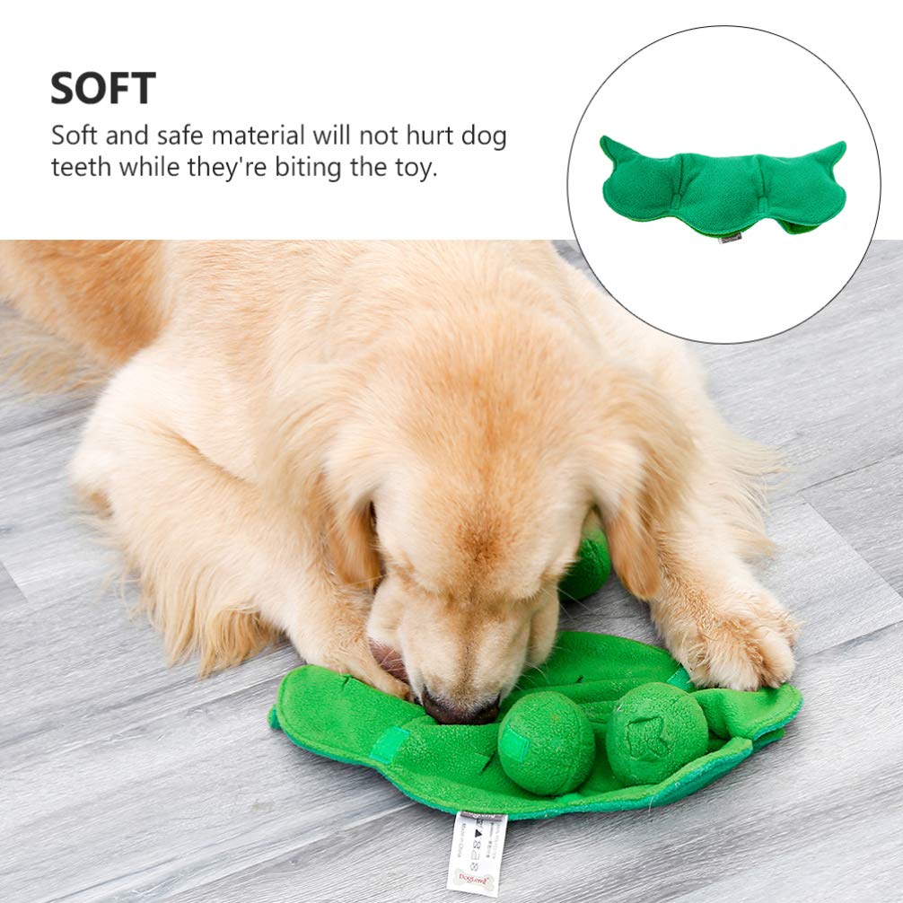 Balacoo Interactive Plush Pea Dog Toy with Sound - Snuffle & Chew Educational Pet Toy for Puppies, Cats & Small Dogs - Fun Training & Stress Relief for Indoor Play