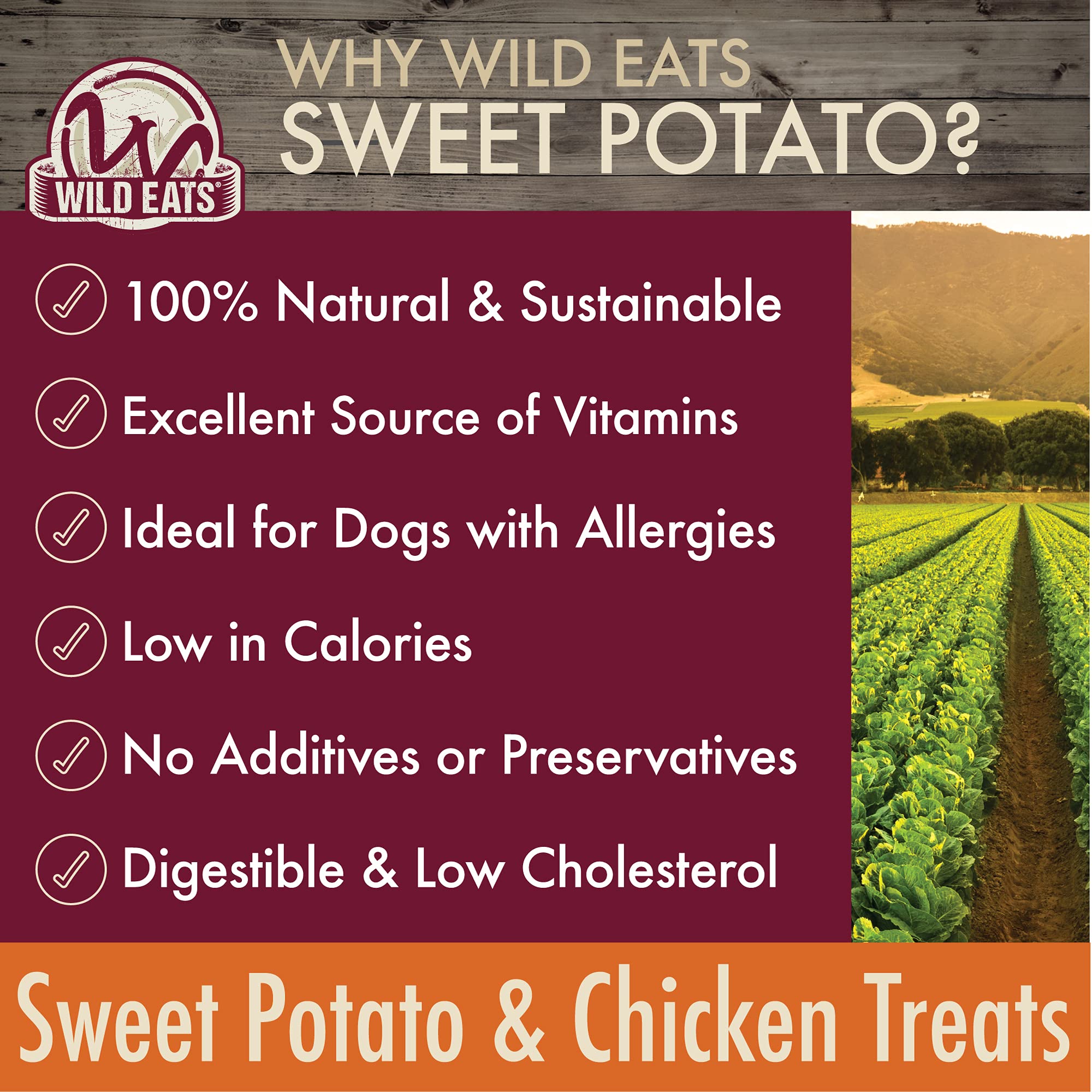 Healthy Low Calorie Sweet Potato & Chicken Dog Treats 12 oz - Grain Free, Low Fat Training Snacks for Small & Large Dogs - Perfect for Reward, Obedience & Dental Care