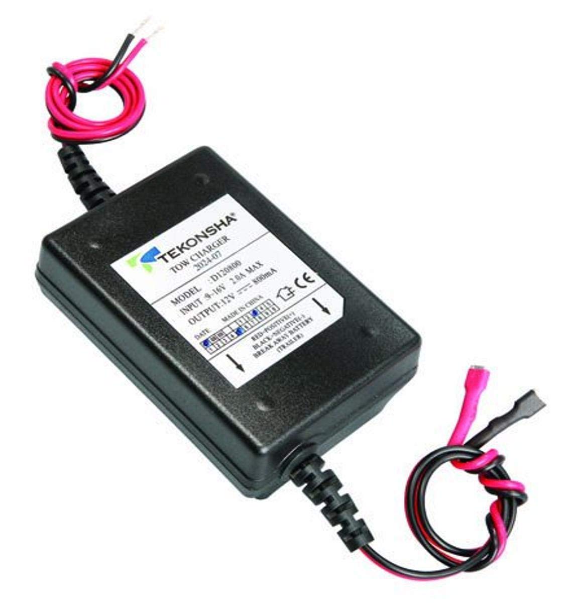 Tekonsha 2024-07 Breakaway DC Charger | Heavy Duty 12V DC to DC Multi-Stage Battery Charger for RVs, Boats & Trailers - Quick Charge & Maintenance Mode