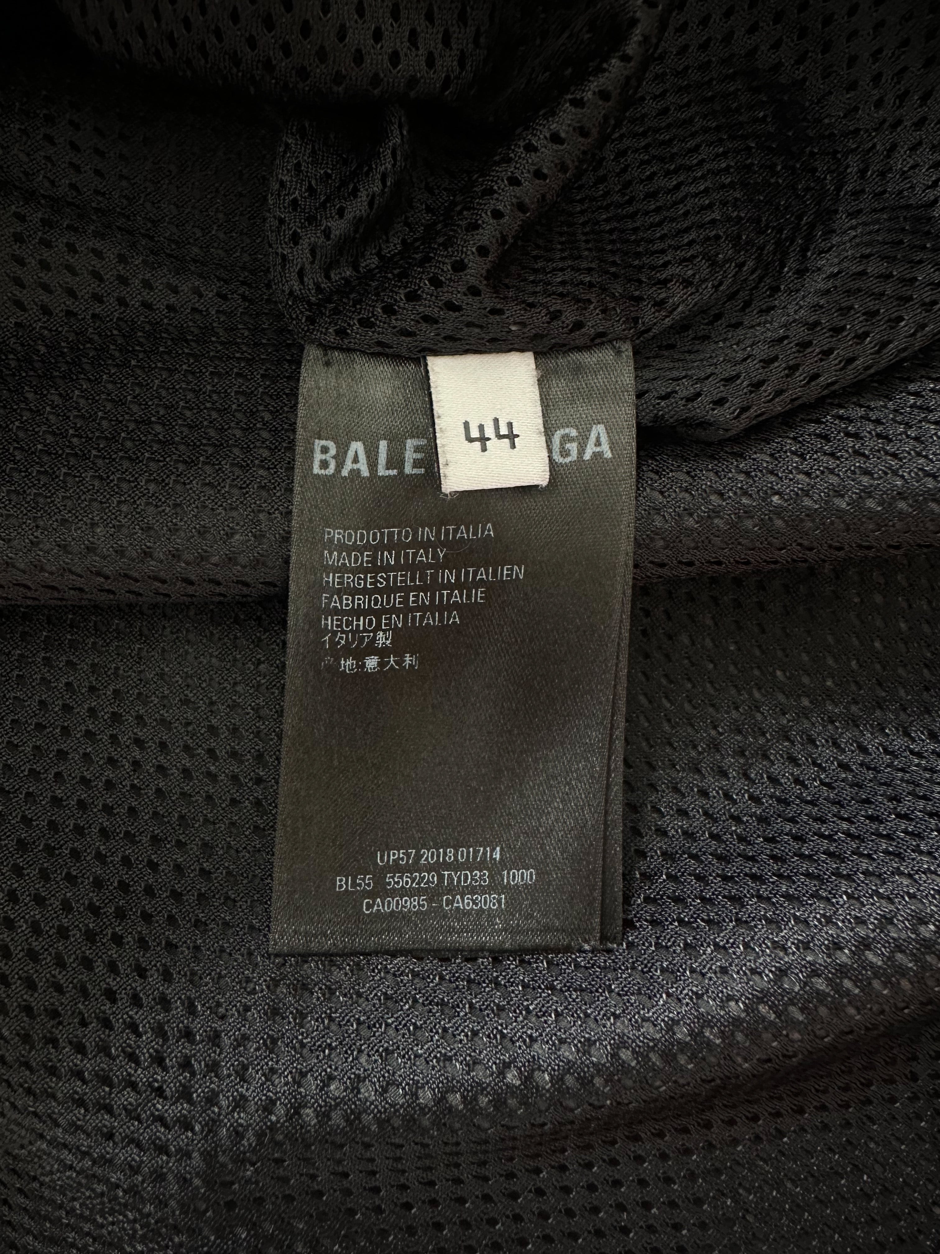 Balenciaga Black Logo Hooded Windbreaker Jacket for Men & Women - Lightweight Waterproof Outdoor Windbreaker for Running, Hiking & Travel