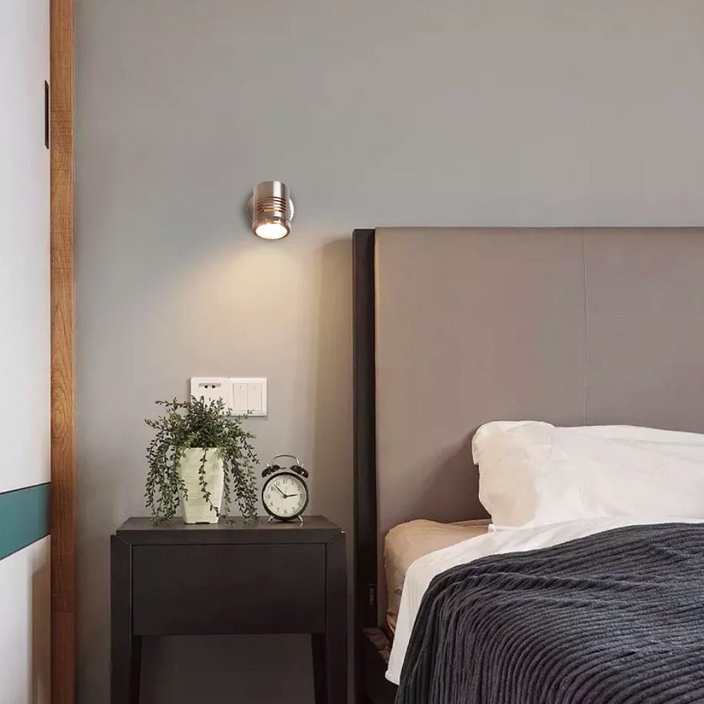 Depuley Mini Directional Wall Spot Light - Adjustable Flush Mount Ceiling Plug Track Lighting for Living Room, Bedroom & Gallery | Dimmable LED Accent Lighting for Home & Commercial Spaces