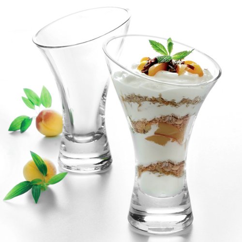 Jazzed Sundae Glasses 14.4oz (410ml) - Set of 6 | Premium Dessert Bowls for Ice Cream, Parfaits & Knickerbocker Glory - Perfect for Parties, Restaurants & Home Entertaining