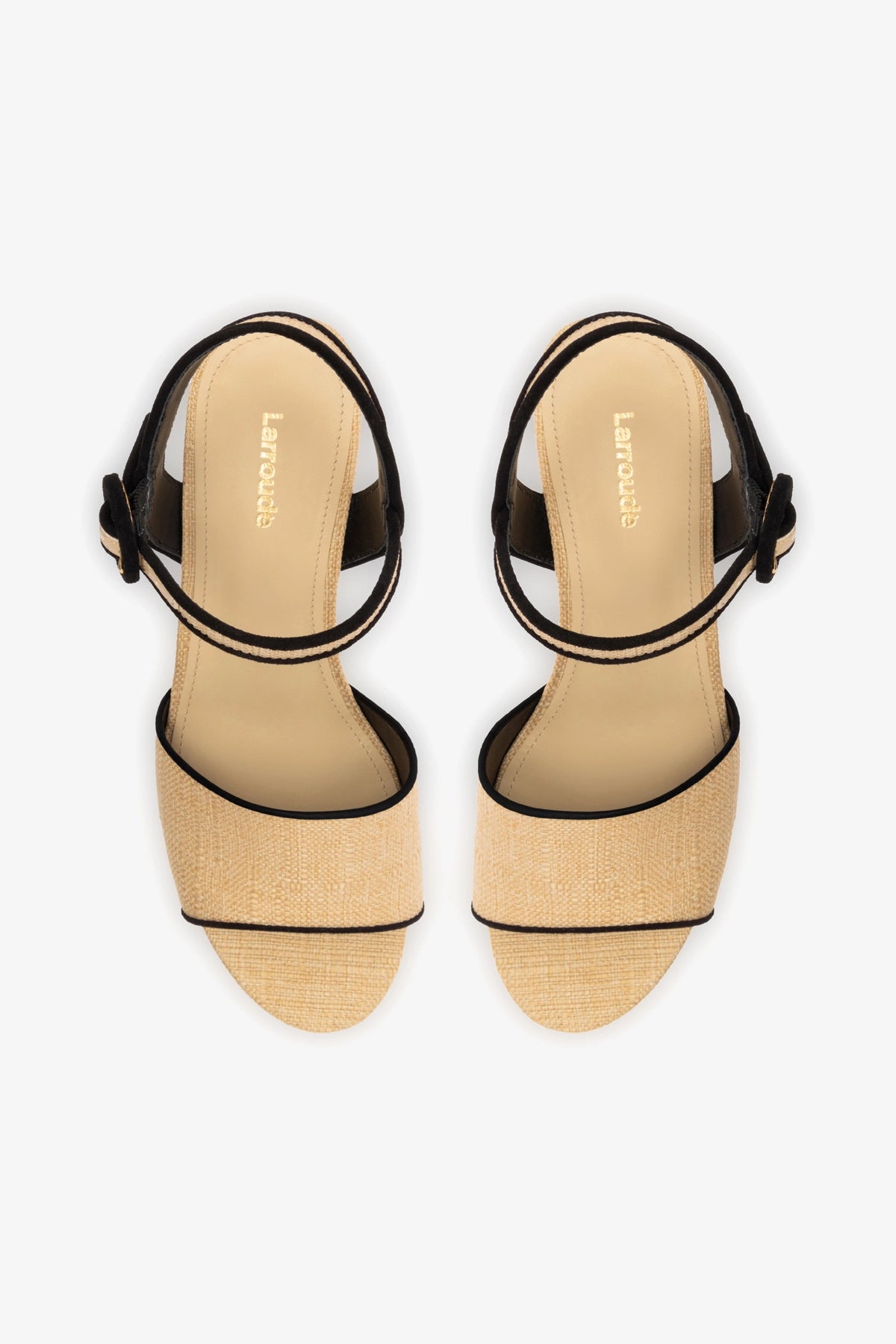 Beige Raffia Miso Sandal with Black Trimming - Comfortable Summer Beach Sandals for Women | Perfect for Vacation, Poolside & Casual Outings