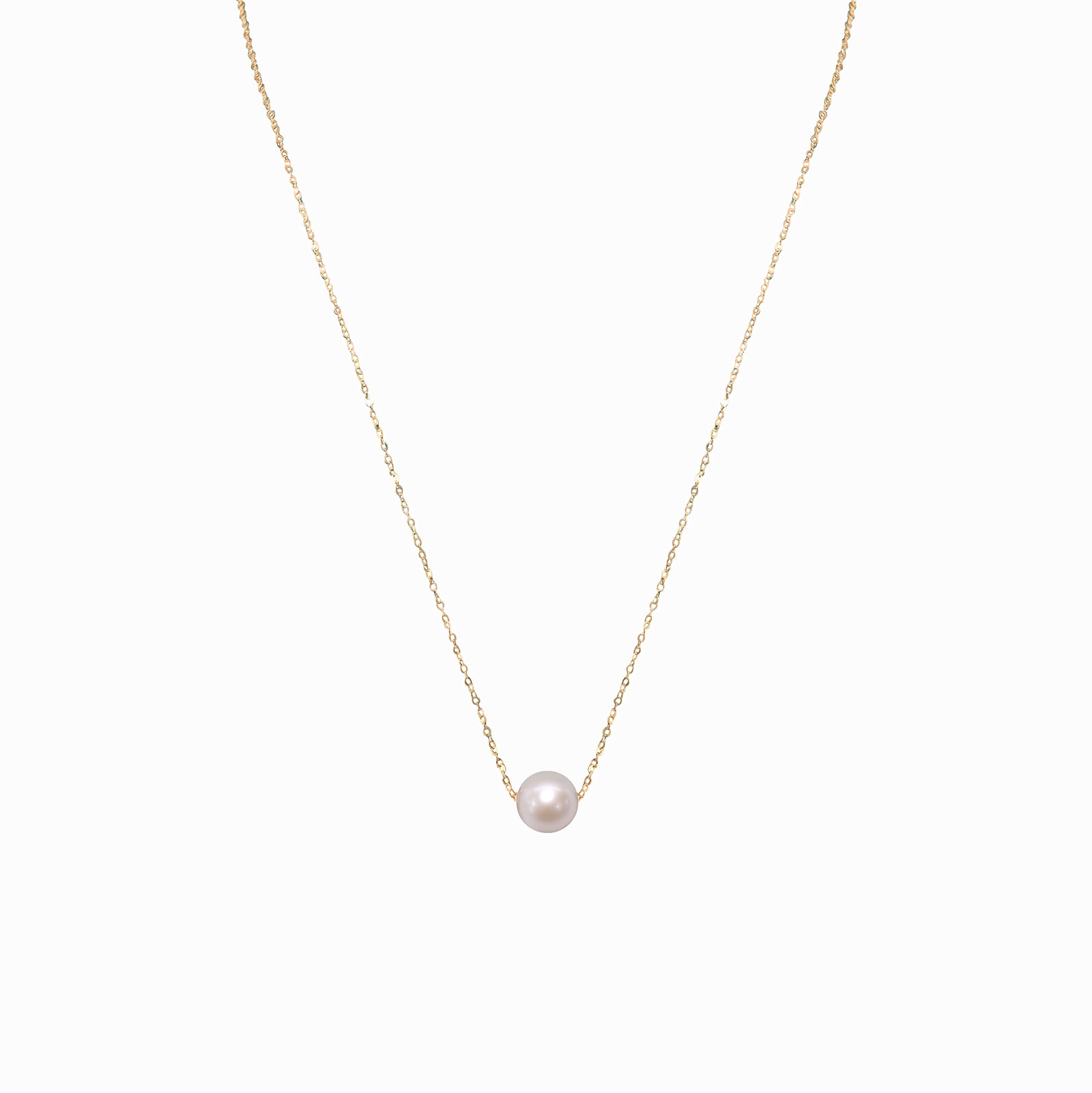7mm Gold Filled Pearl Necklace for Women - Elegant Dainty Jewelry Gift for Birthday, Anniversary & Wedding - Perfect for Bridal, Party & Formal Occasions