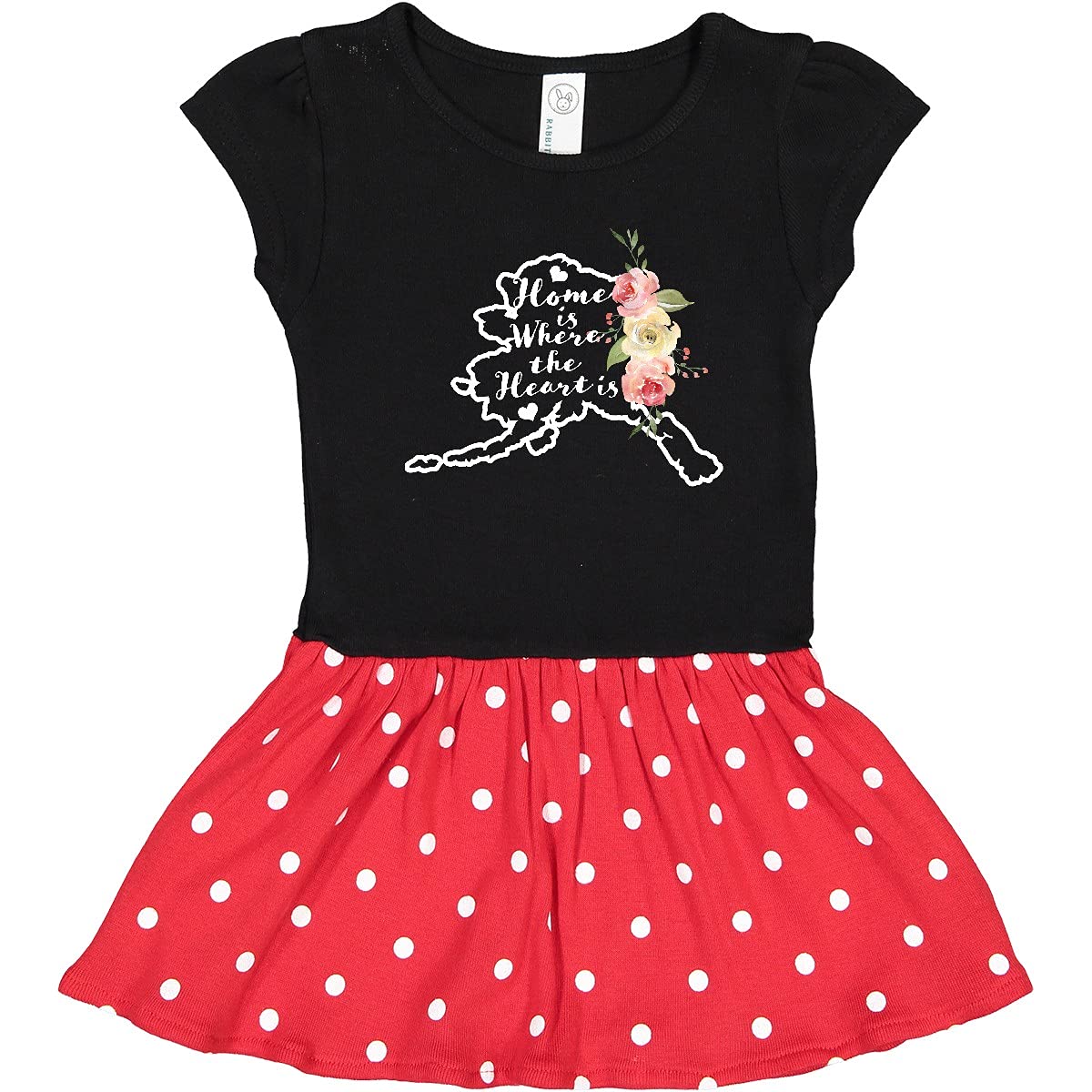 Inktastic Alaska Home is Where The Heart is Watercolor Floral Toddler Dress - Cute Outfit for Baby Girls, Toddler Clothing, Casual Wear & Special Occasions