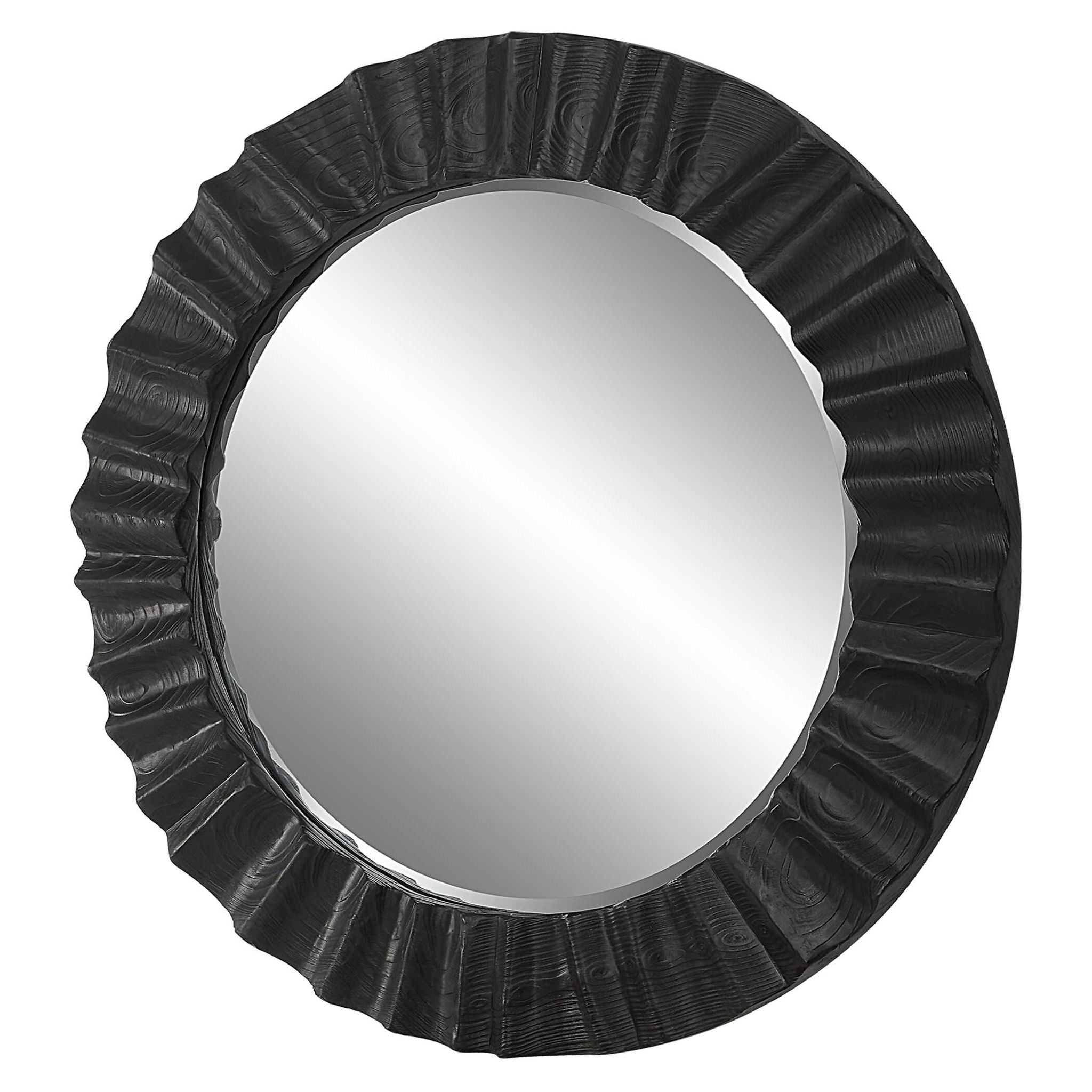 Caribou Round Mirror - Black Wall Decor for Living Room, Bedroom & Bathroom | Modern & Stylish Home Accent