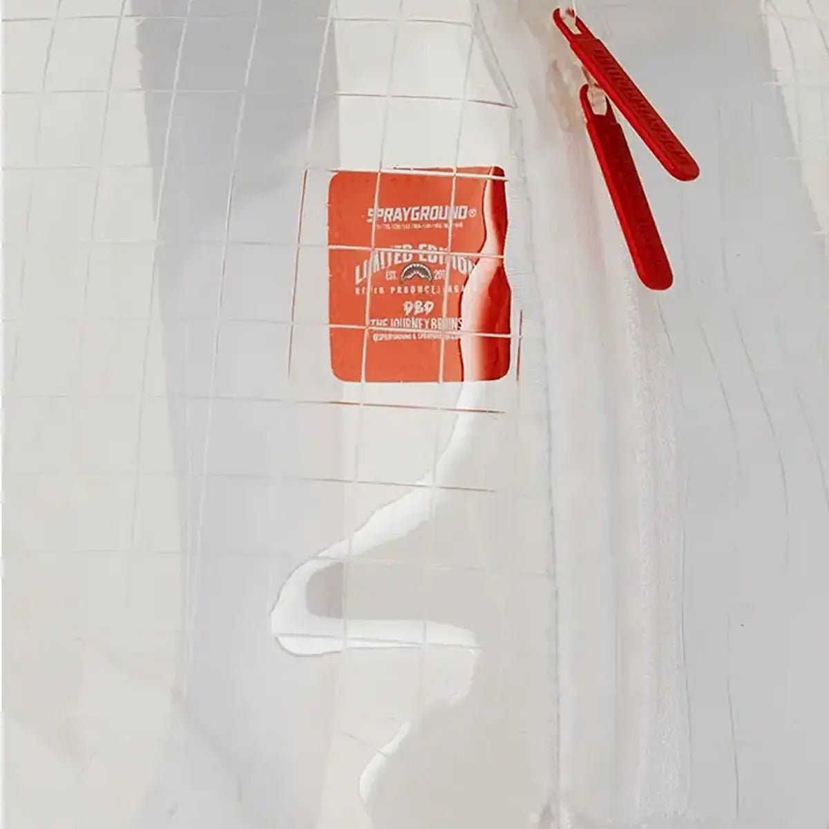 Clear Vision Sharks In Paris 100 All Clear Deluxe Backpack - Stylish Transparent School Bag for Students & Travelers
