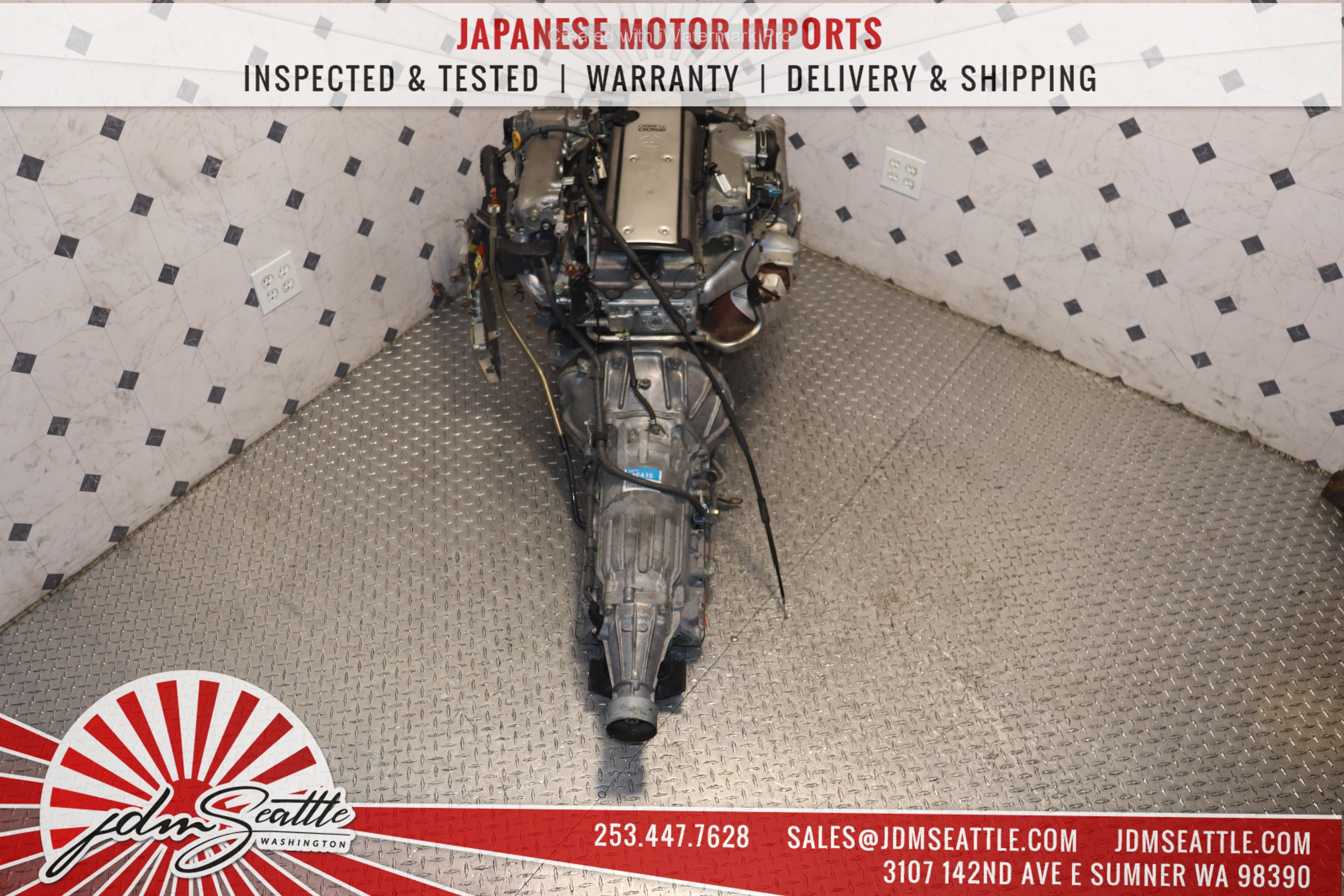JDM 1JZ-GTE VVTi Turbo Engine & Automatic Transmission Kit - Compatible with Lexus IS300 GS300, Toyota Chaser Mark II, Soarer - Perfect for 1JZ Engine Swap & Performance Upgrades - Ideal for Racing, Drifting & Car Restoration Projects