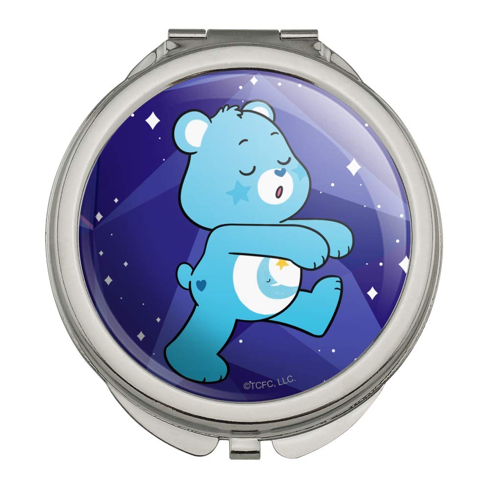 Care Bears Unlock the Magic Grumpy Bear Compact Travel Makeup Mirror - Portable Handbag Purse for Kids & Teens - Perfect for Travel, Sleepovers, and Bedtime Routine