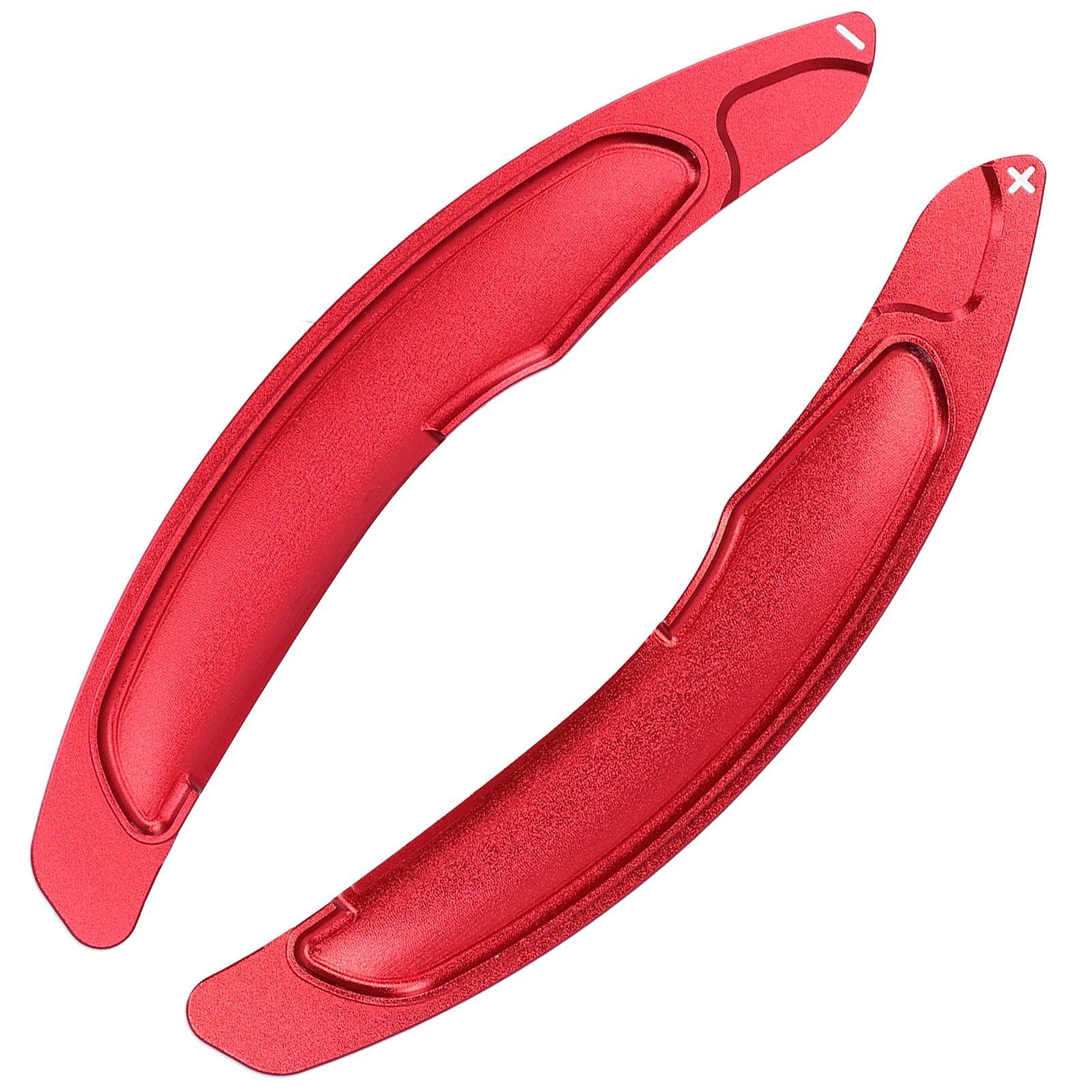 Qiilu Aluminum Alloy Steering Wheel Paddle Shifter Extension - Red Shift Blade Trim for Mitsubishi Lancer Evo X & Outlander (2008-2016) - Enhance Driving Performance & Style - Perfect for Racing Enthusiasts & Car Modifications
