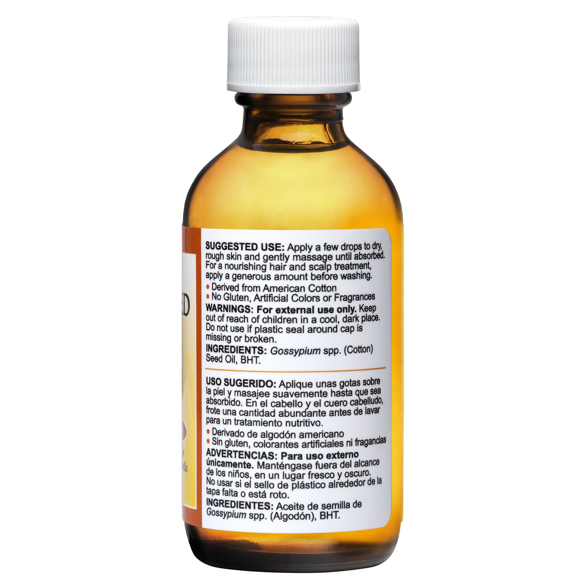 De La Cruz 100% Pure Cottonseed Oil for Skin & Hair - Natural Moisturizer & Multipurpose Carrier Oil - 2 Fl Oz (3 Pack) - Perfect for Massage, Aromatherapy & DIY Beauty Products