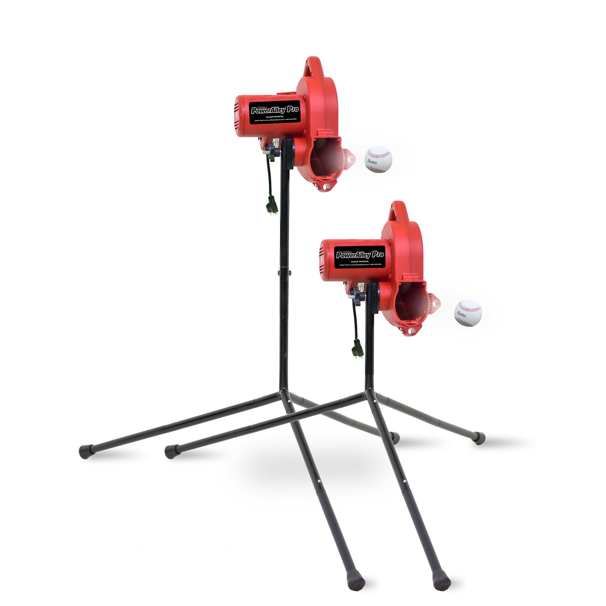 Heater Power Alley Pro Baseball Pitching Machine - Adjustable Speed Up to 45 MPH, Portable Baseball Training Equipment for Batting, Pitching & Fielding Practice | Perfect for Backyard, Team Drills & Baseball Skill Development