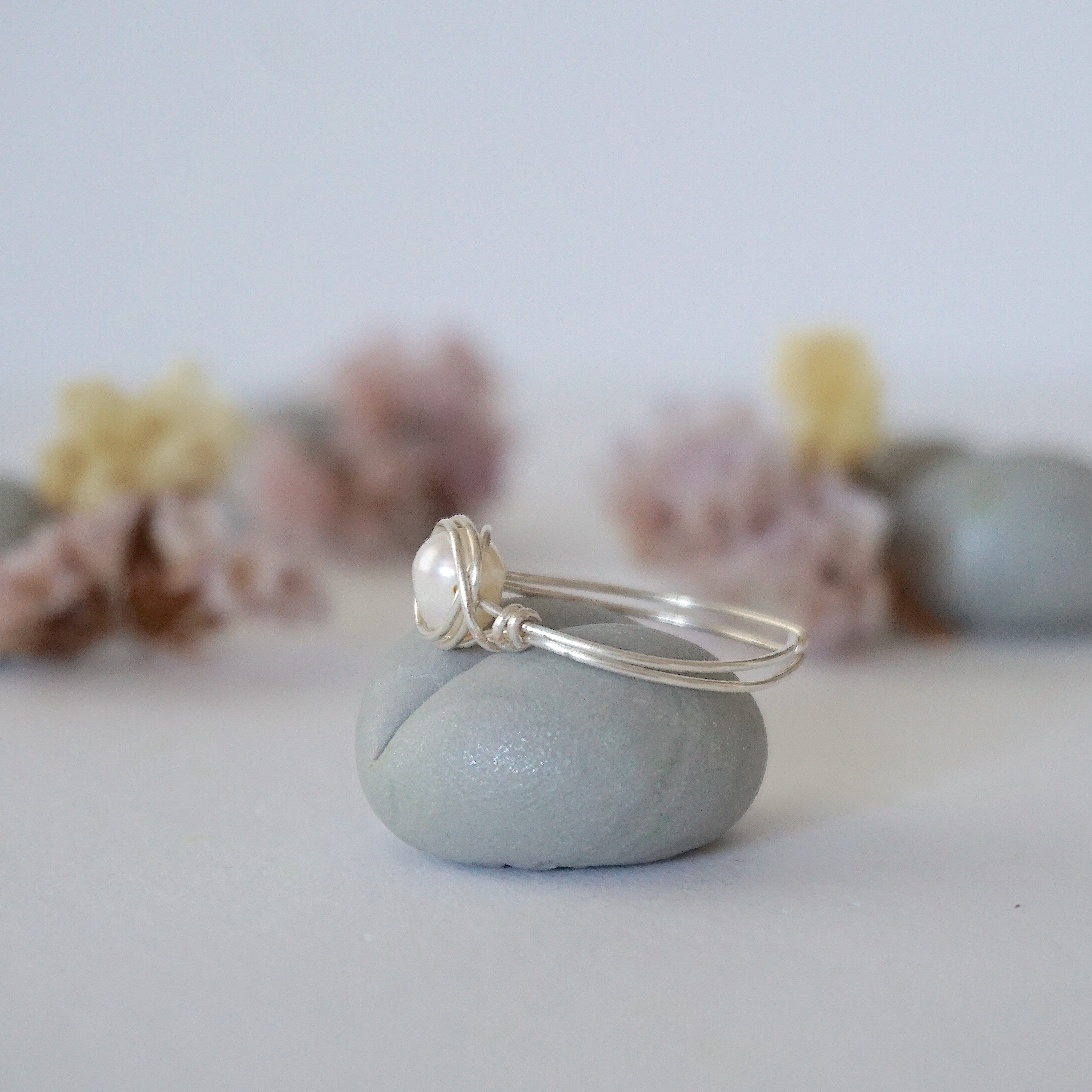 Elegant Classic Pearl Ring in Sterling Silver for Women - Perfect for Weddings, Anniversaries & Special Occasions