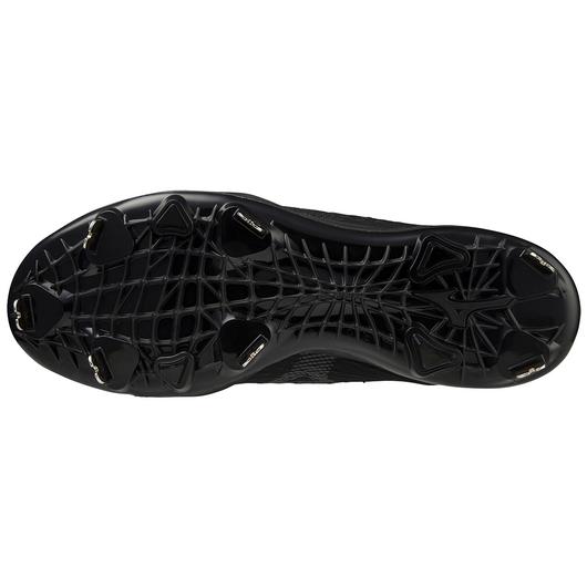 Mizuno Dominant 4 Black Low Metal Baseball Cleats for Men - Lightweight & Durable for Baseball Training & Games