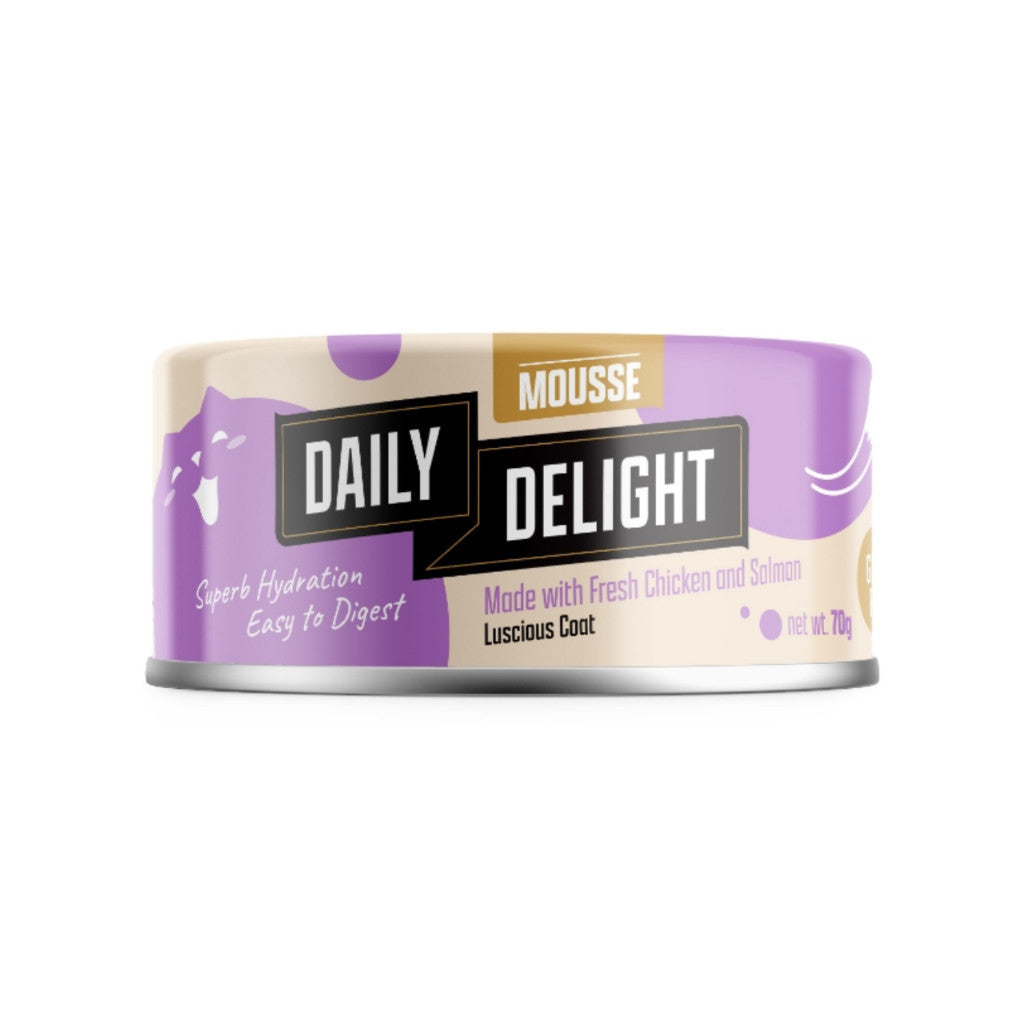Premium Grain-Free Wet Cat Food Mousse - 70g/80g Pouch, Easy to Digest & Hydrating for Adult Cats | Healthy Daily Meal & Travel Companion for Pets