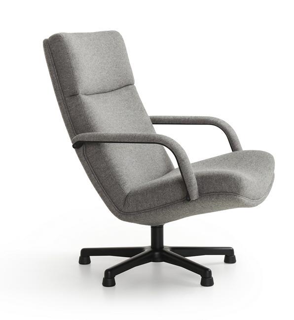 F141 Lounge Chair by Artifort - Mid-Century Modern Accent Chair for Living Room, Bedroom & Office - Comfortable Upholstered Armchair with Wooden Legs