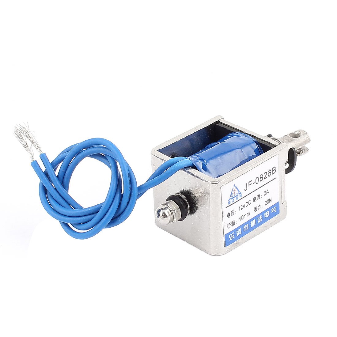 12V DC 10mm 20N 2A Push Open Frame Solenoid for Lawn Mower Replacement Parts - Electromagnetic Actuator for Riding Mowers, Tractors & Outdoor Power Equipment