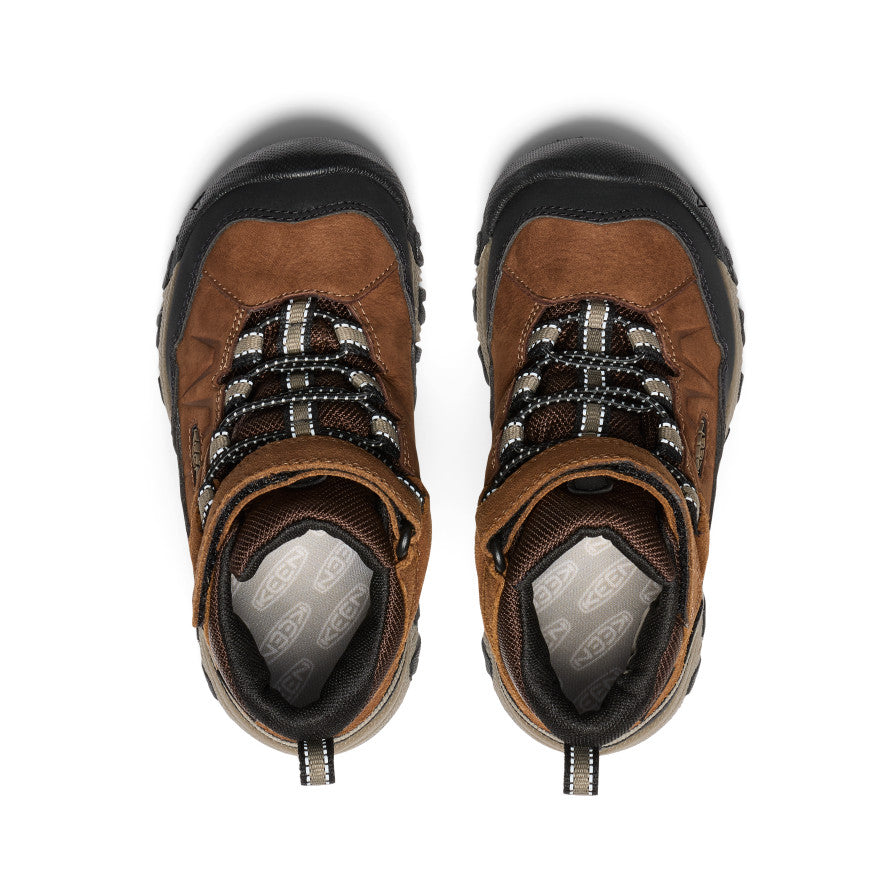 Little Kids' Targhee IV Waterproof Hiking Boots - Bison/Brindle Color | Durable Outdoor Shoes for Boys & Girls | Perfect for Trail Hiking, Camping & Wet Weather Adventures