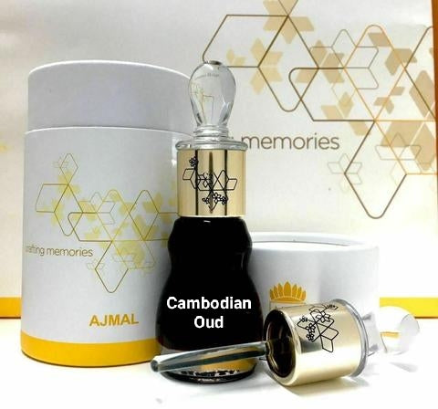 Premium Grade 25-Year-Old Cambodian Agarwood Oudh Oil - 12ML by AJMAL | Pure & Natural Fragrance for Meditation, Aromatherapy & Luxury Perfume Making