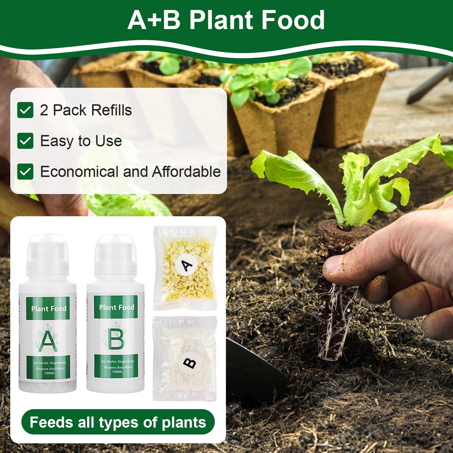 257-Piece Hydroponic Seed Pod Kit for AeroGarden - Includes 60 Sponges, Baskets, Domes & Labels + 6 A&B Plant Foods - Indoor Herb Garden Starter Kit for Fresh Basil, Mint & Veggies - Perfect for Kitchen, Office & Home Gardening