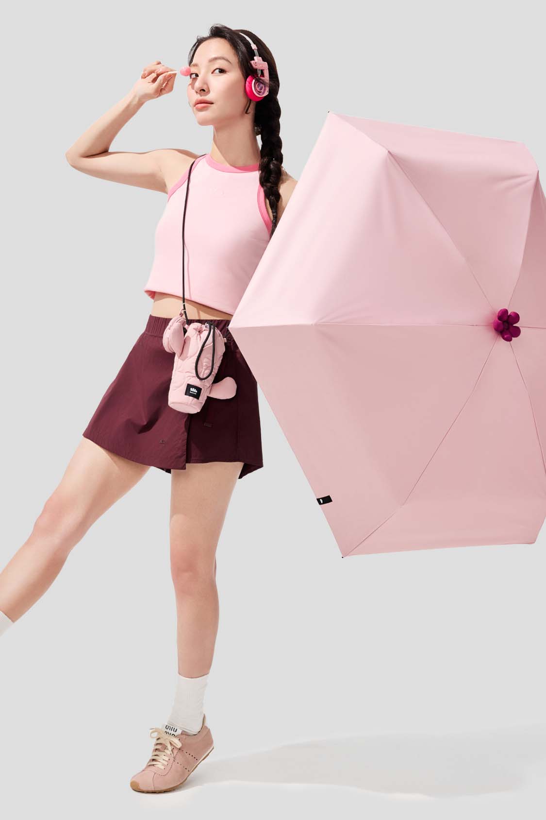 Canopy Women's 5-Fold Compact Sun Umbrella with UPF50+ UV Protection - Perfect for Beach, Travel & Outdoor Activities