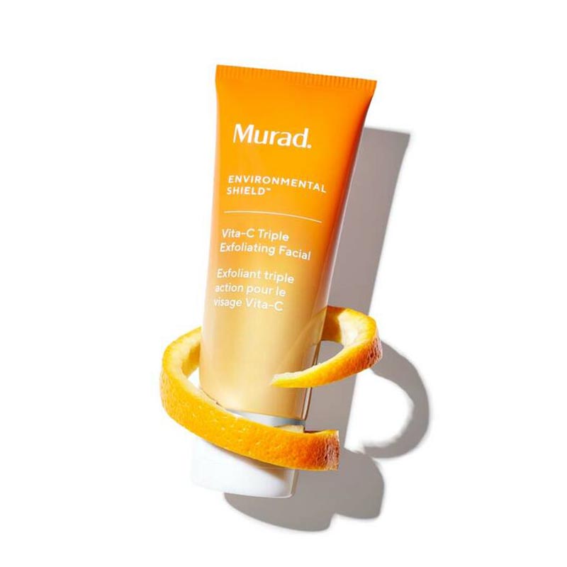 Murad Environmental Shield Vita C Triple Exfoliating Facial Cleanser - Vitamin C Brightening & Exfoliating Face Wash for Glowing Skin - Perfect for Daily Skincare Routine & Acne-Prone Skin