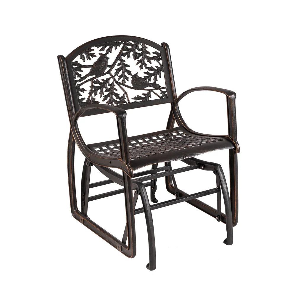 **Outdoor Cardinal Glider Chair - Patio Rocking Chair with Cushion, Weather-Resistant & Comfortable - Perfect for Garden, Deck, Porch, and Backyard Relaxation**
