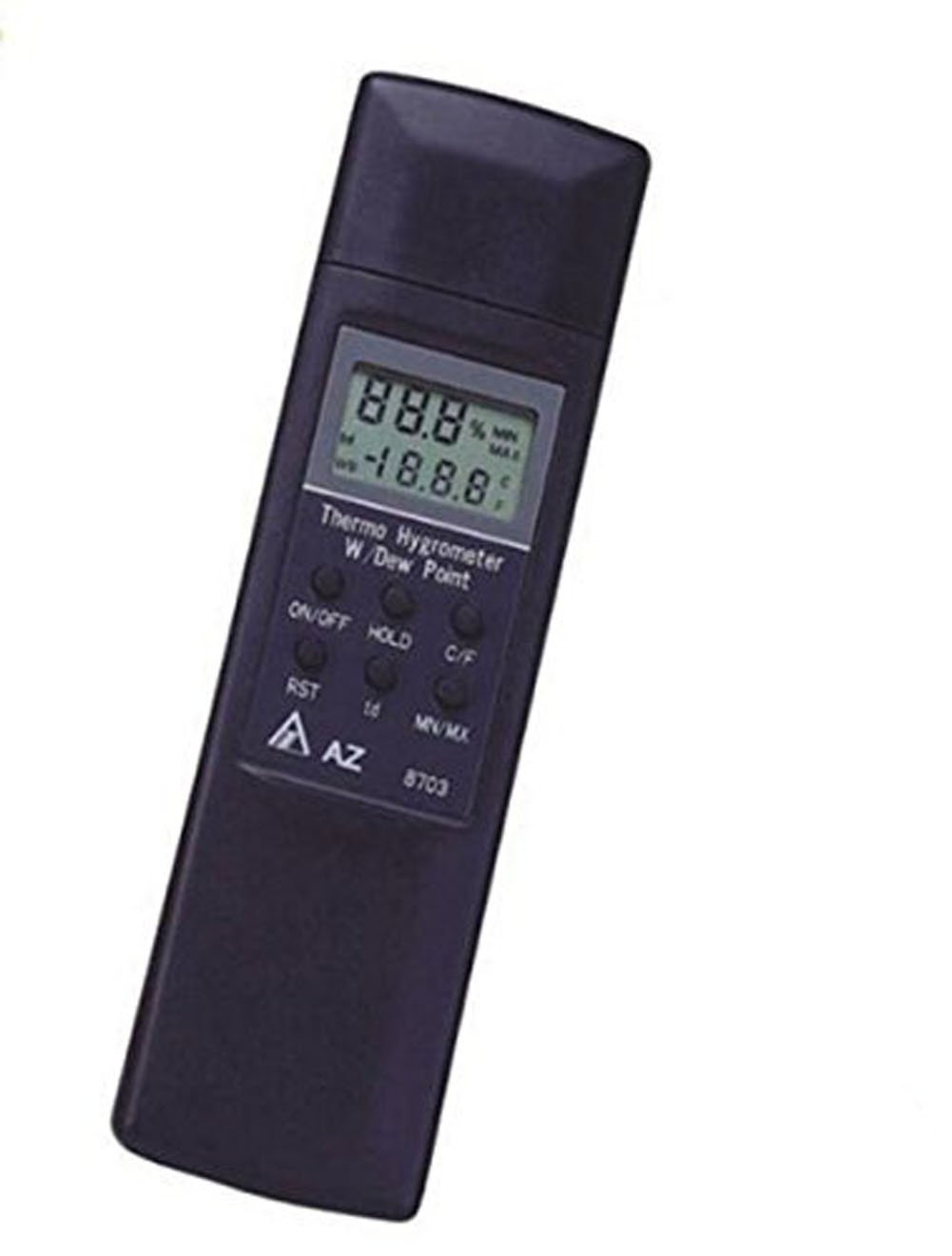 AZ-8703 Digital Pocket Hygro-Thermometer - Temperature & Humidity Meter with Dew Point Measurement - Perfect for Home, Greenhouse, and Laboratory Use