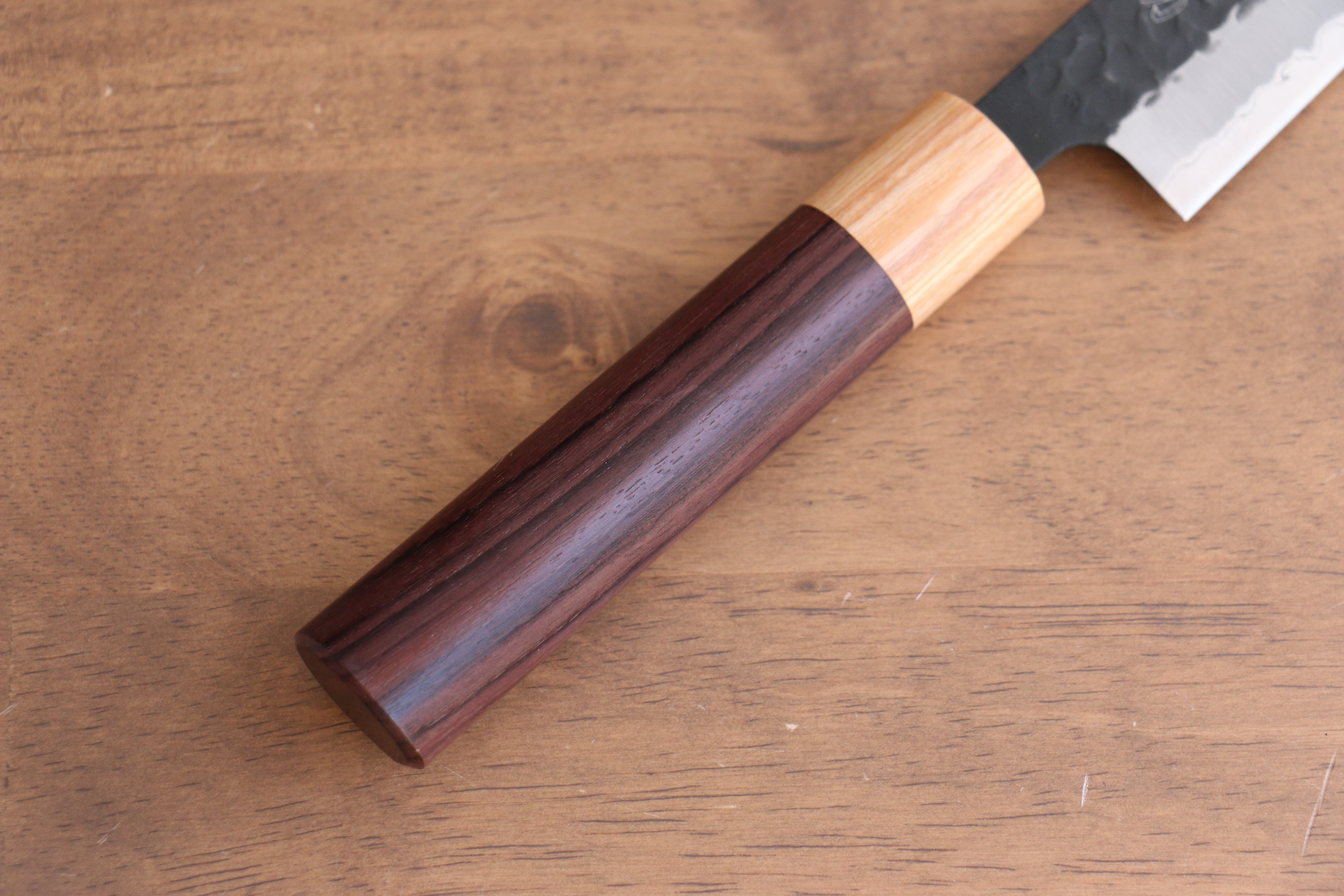 Premium Seisuke Kokubyaku Blue Super Hammered Kurouchi Sujihiki Knife 240mm - Japanese High Carbon Steel Chef's Knife with Exquisite Shitan Handle - Perfect for Slicing Sashimi, Meat & Vegetables