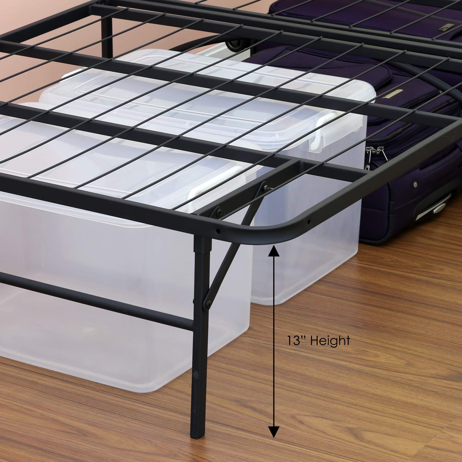 Furinno Move-In Ready 4-Piece Mattress Bedroom Set with 2 Nightstands in Espresso/Brown - Complete Bedroom Furniture for Small Spaces & First Apartments