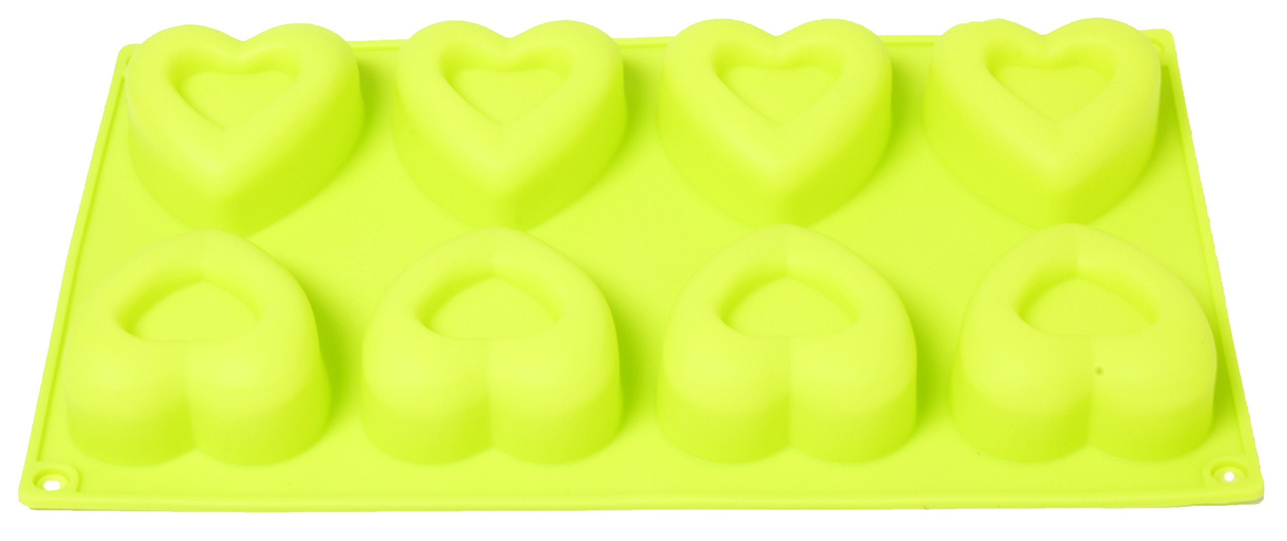 Premium Silicone Soap Molds for Baking, Chocolate, Candies, Desserts - 8 Cavity Heart & Lime Shaped Molds for DIY Soap, Ice, Candle Making - Perfect for Home Crafts, Party Favors & Gift Making