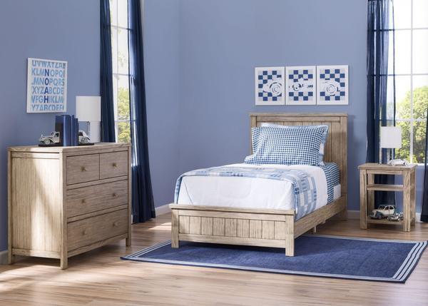 Rustic Countryside Twin Bed Frame - Solid Wood Farmhouse Style Bed for Kids & Teens - Perfect for Cozy Bedrooms, Guest Rooms & Vacation Homes